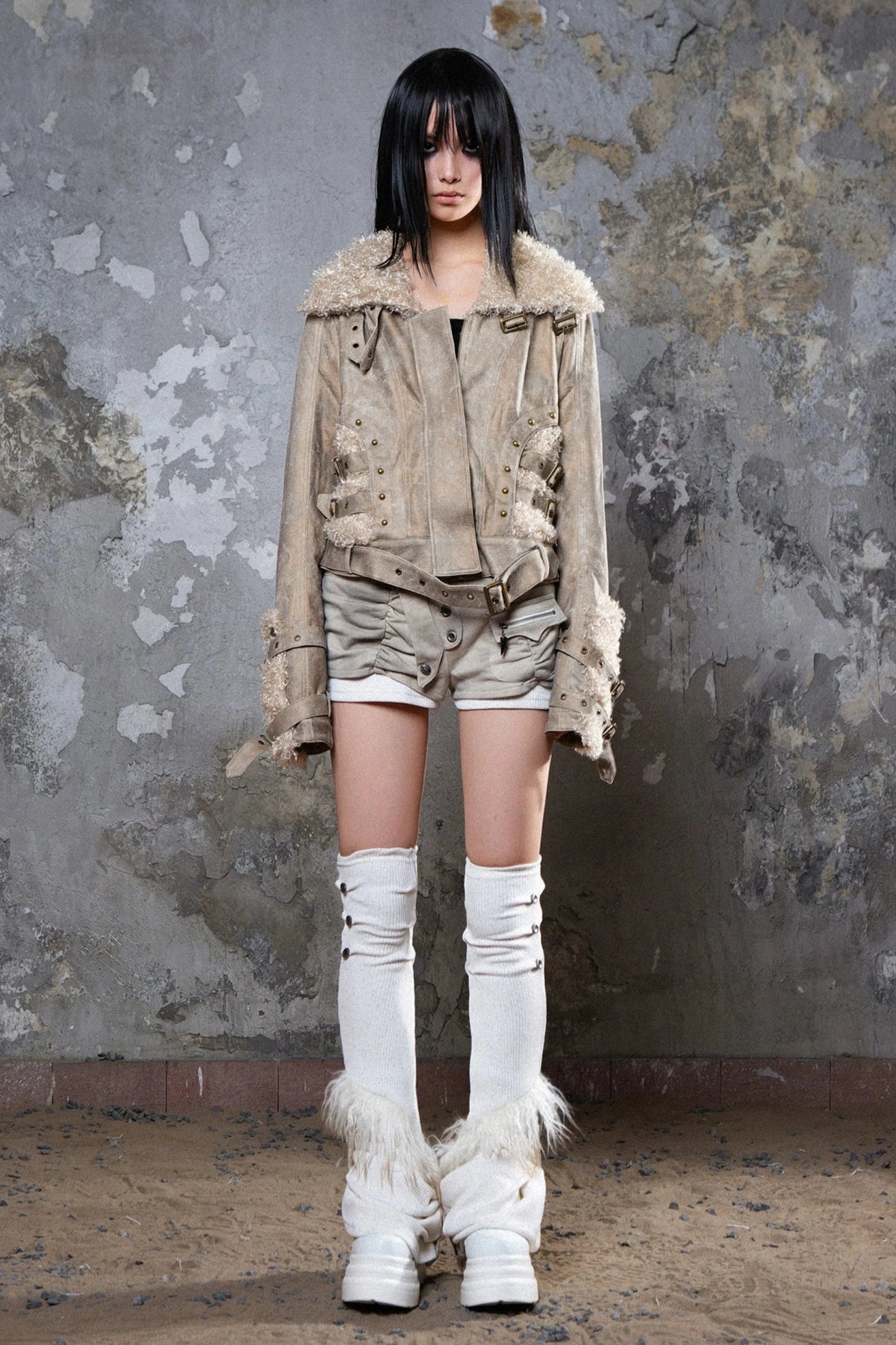 punk eco fur coat