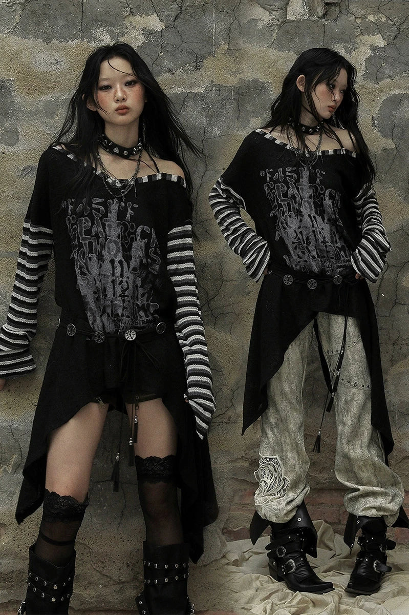 dark street punk slouchy tops