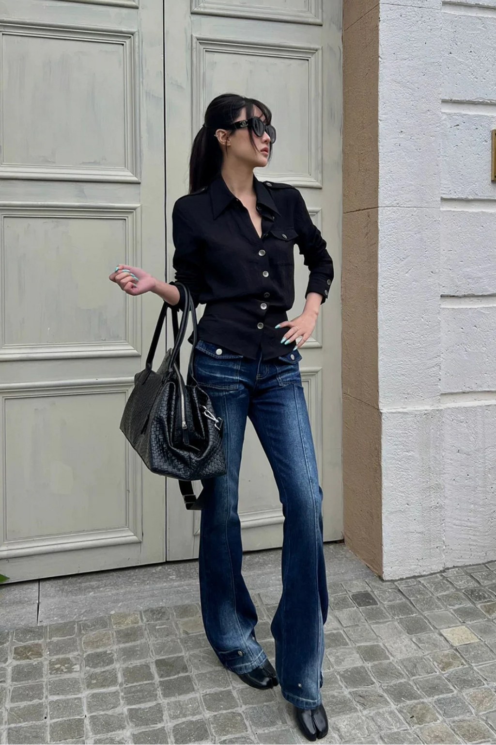tie waist utility shirt10016