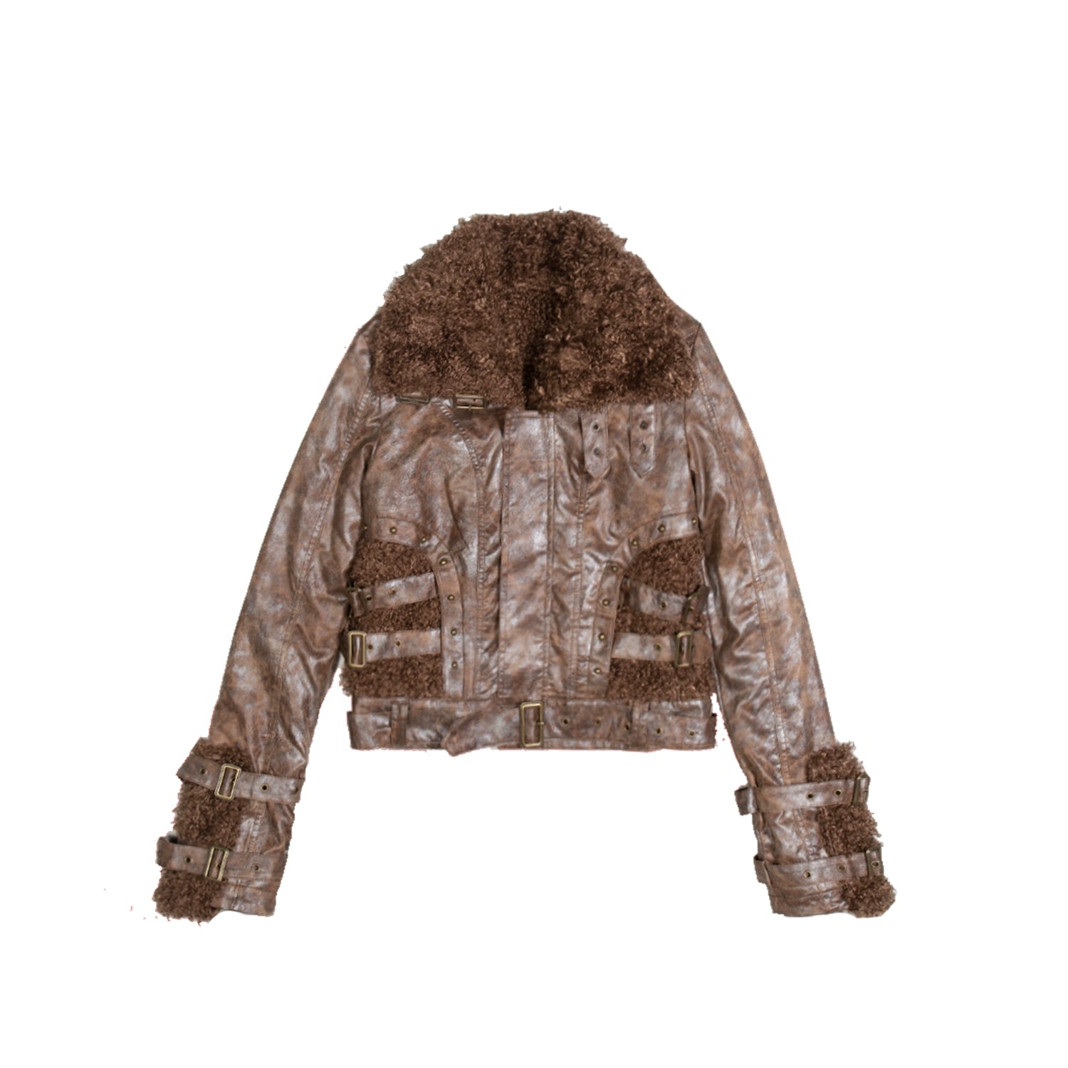 punk eco fur coat