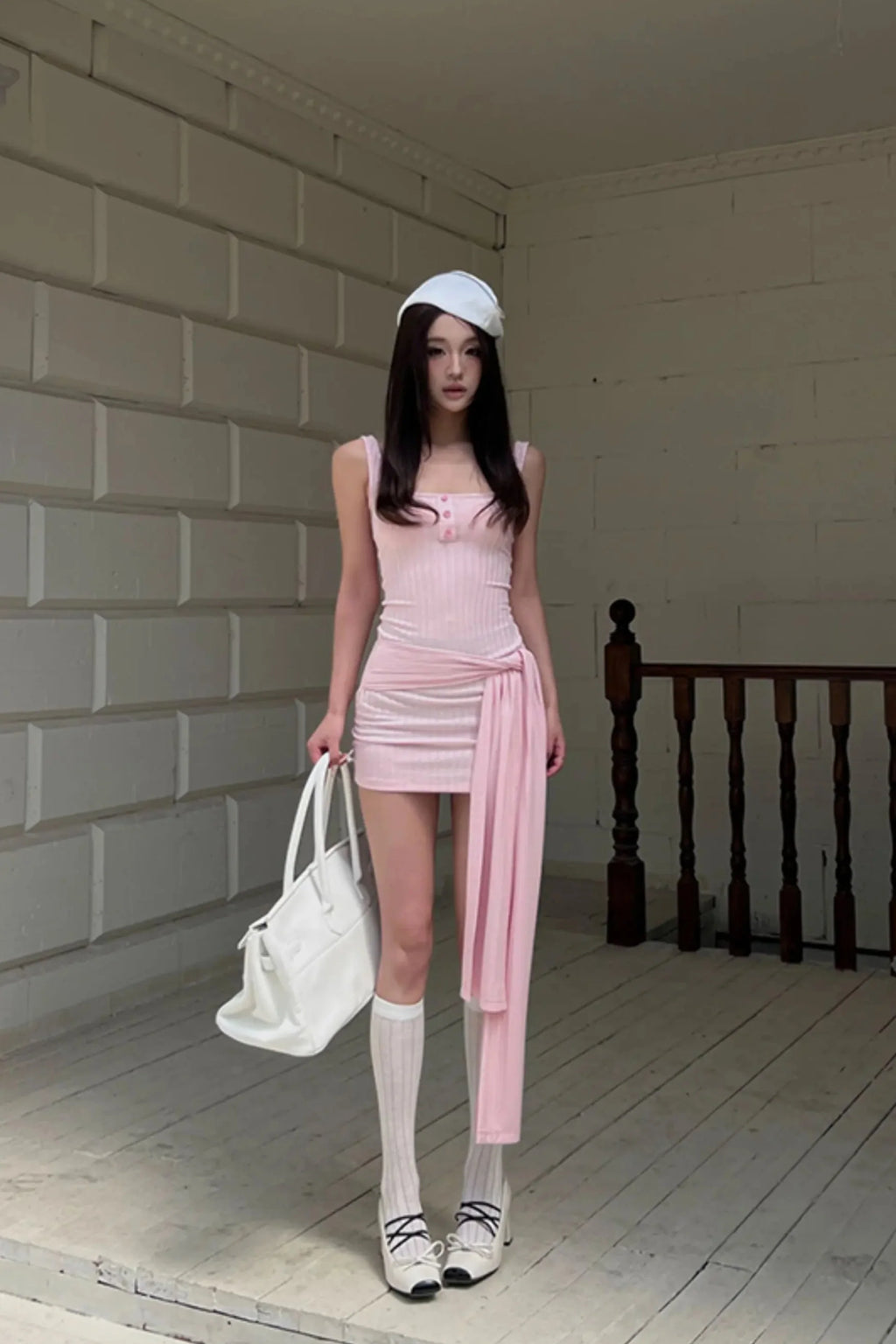 cotton candy ribbed mini dress 10026