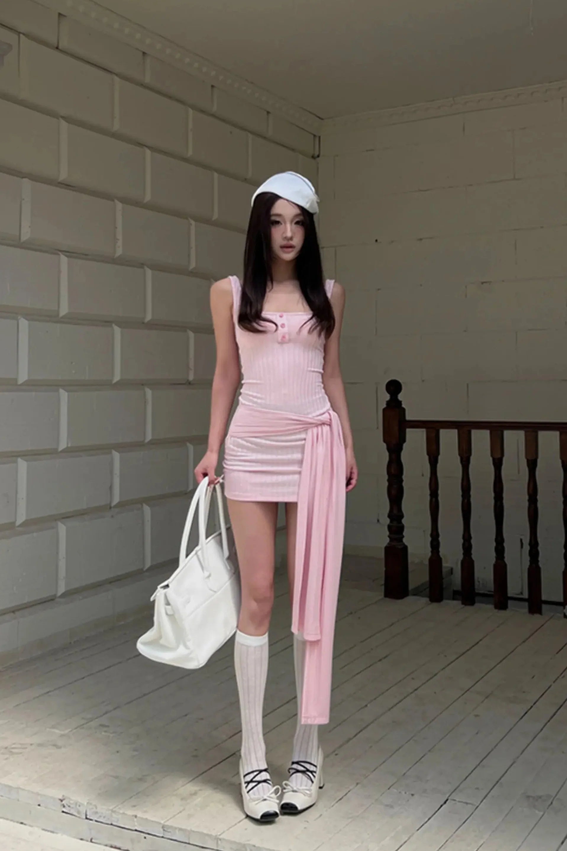 cotton candy ribbed mini dress 10026