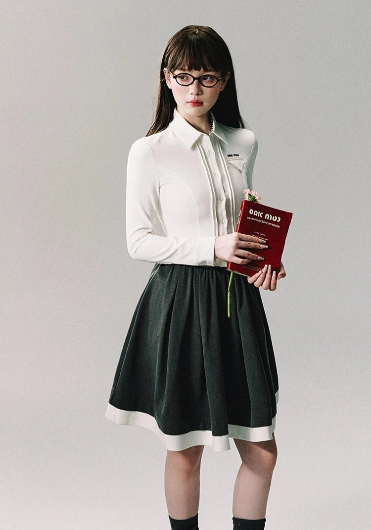 slim college shirt