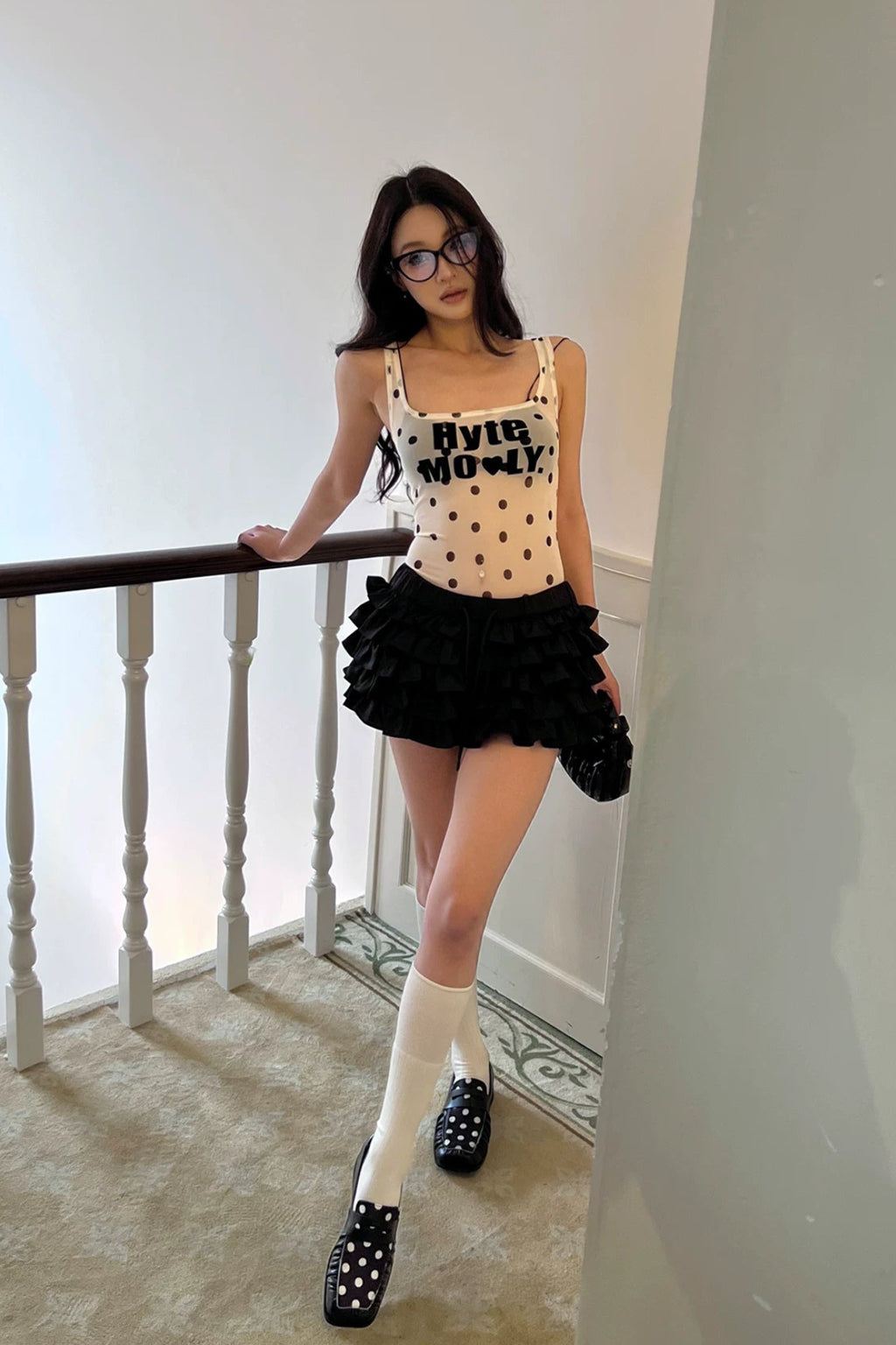 volume frill short pants