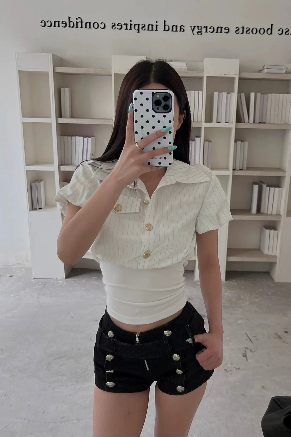 classic stripe short shirt10020