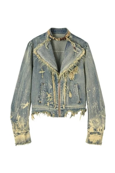 vintage punk denim jacket