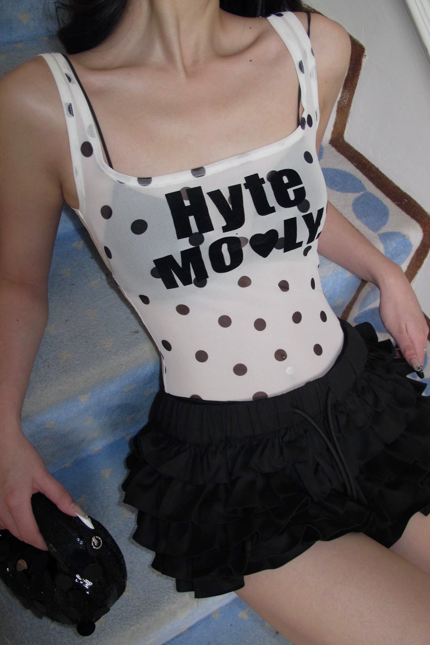 volume frill short pants