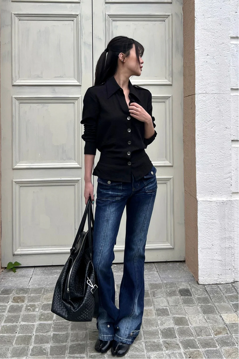 tie waist utility shirt10016