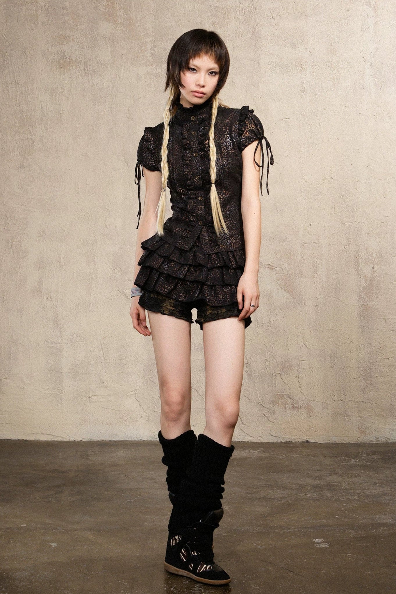 leopard romance blouse