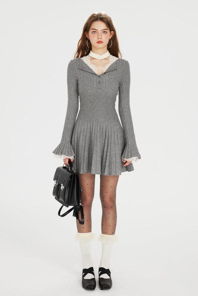 gray sweater dress