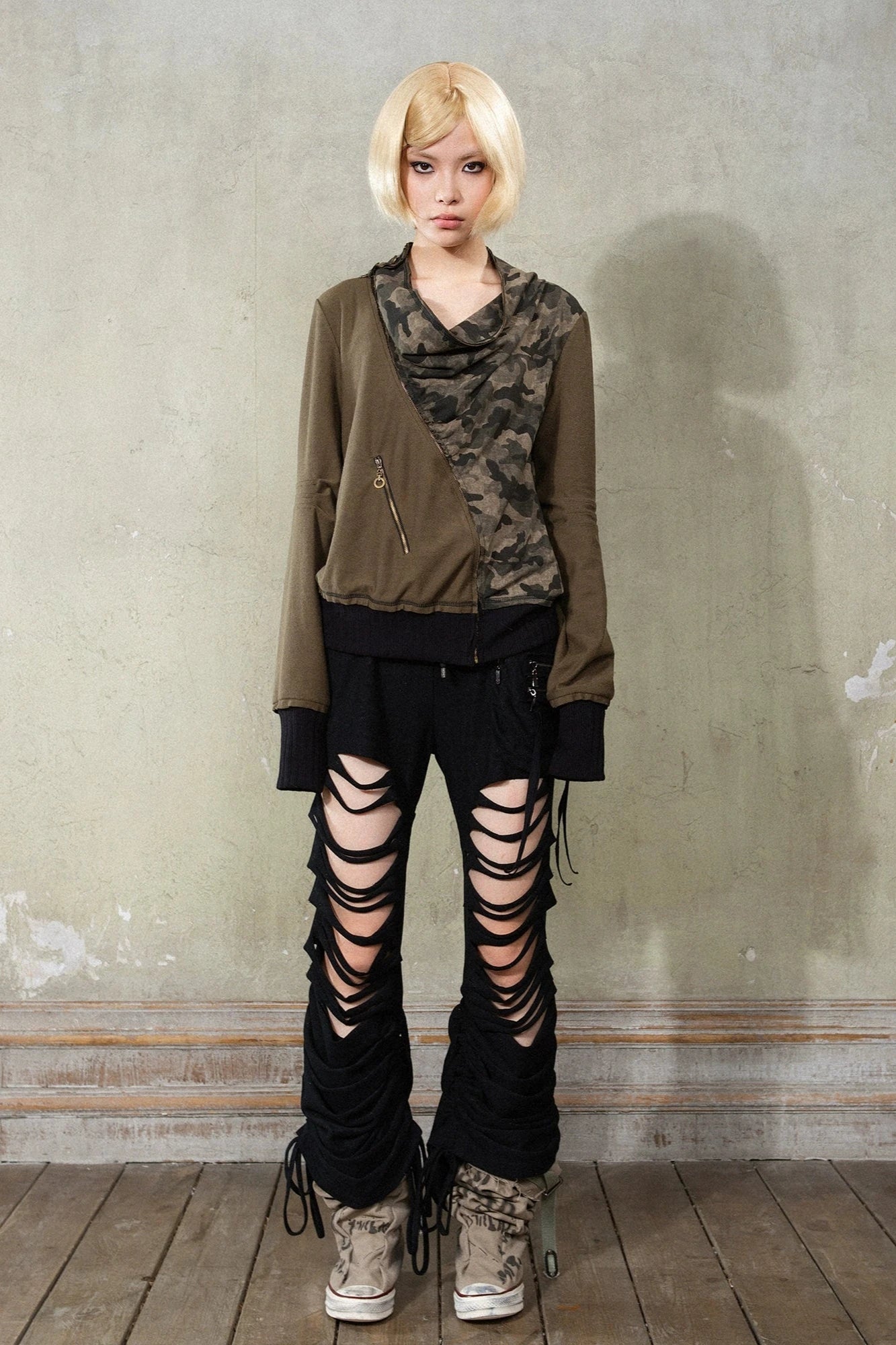 asymmetry camouflage tops