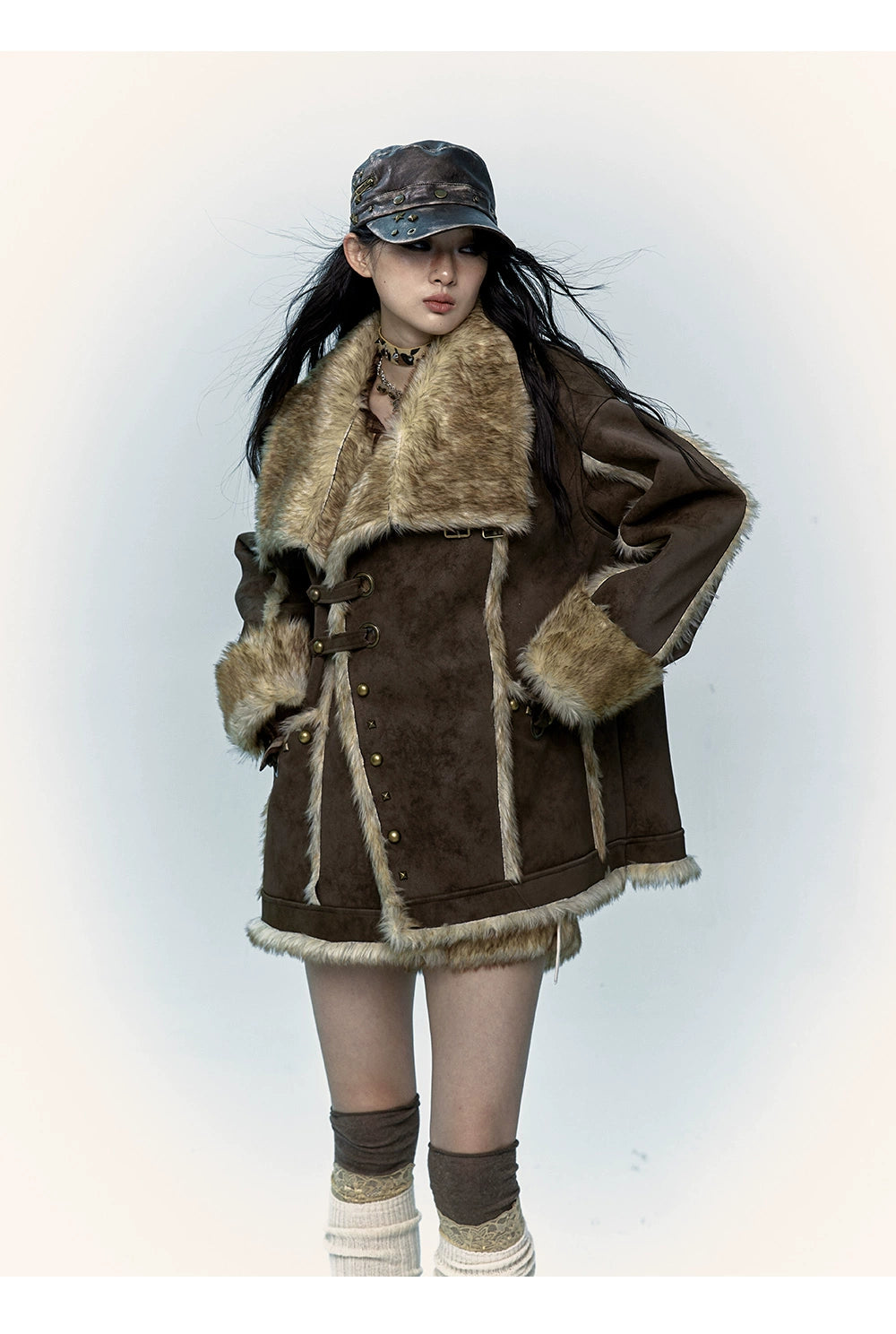 loose fur jacket