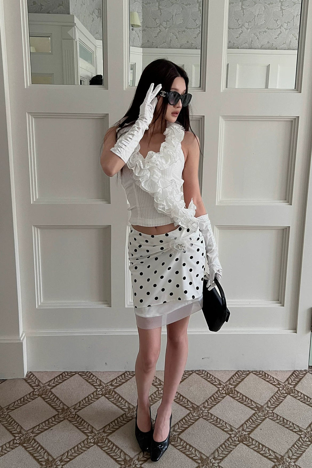 cloud ruffle halter