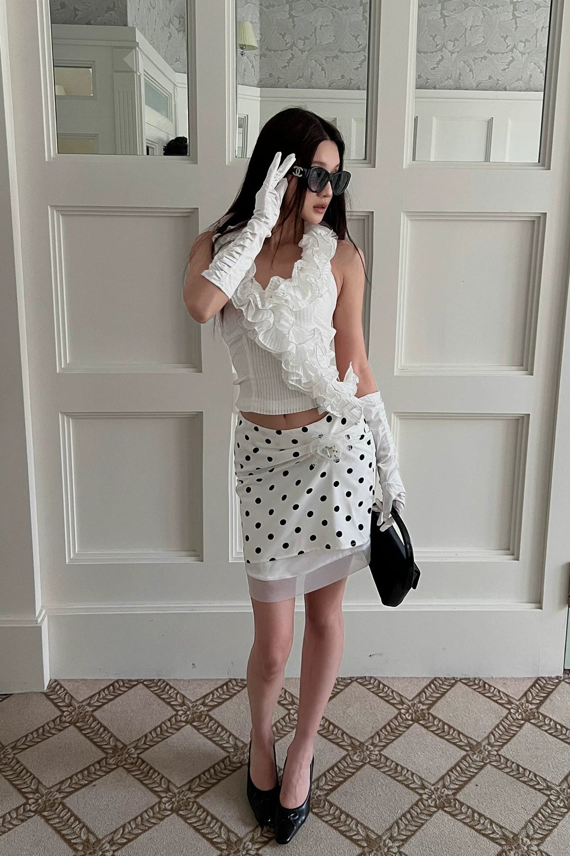 cloud ruffle halter