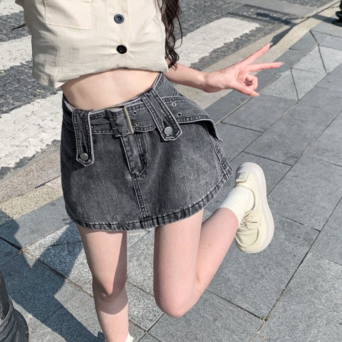 デニムベルトスカートパンツ KSG14508