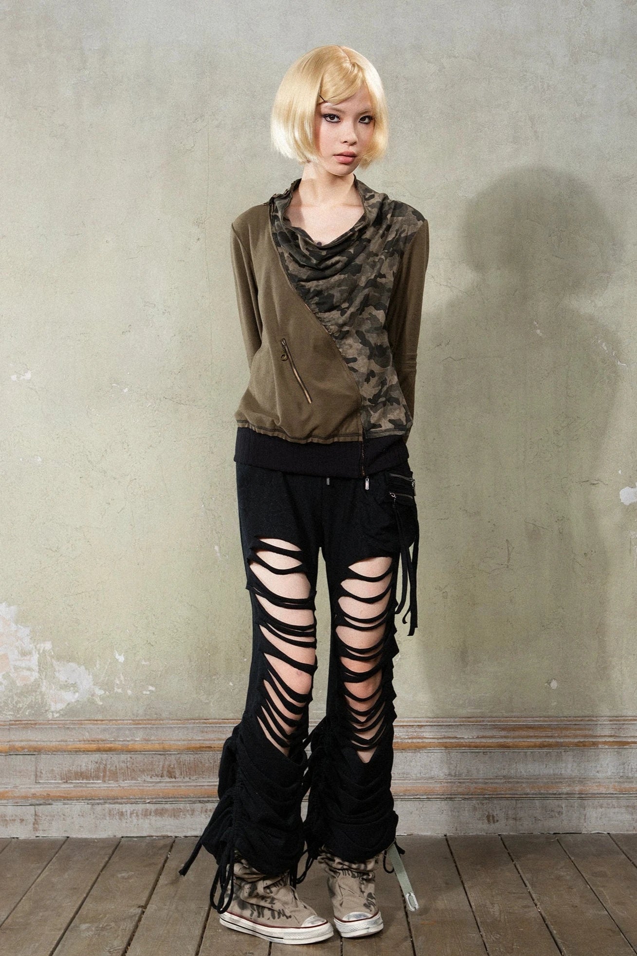 asymmetry camouflage tops