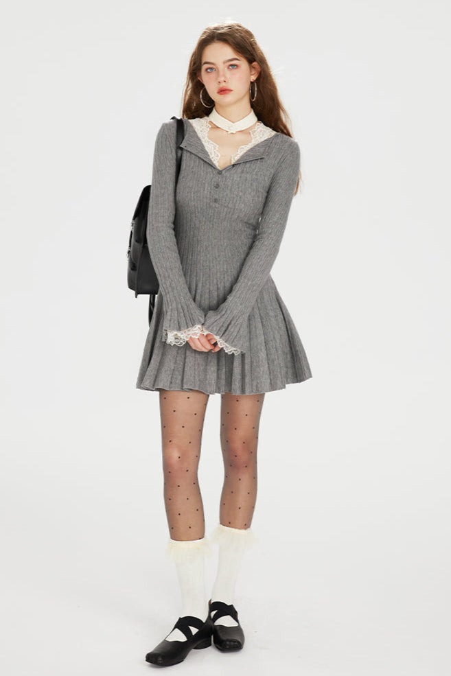 gray sweater dress