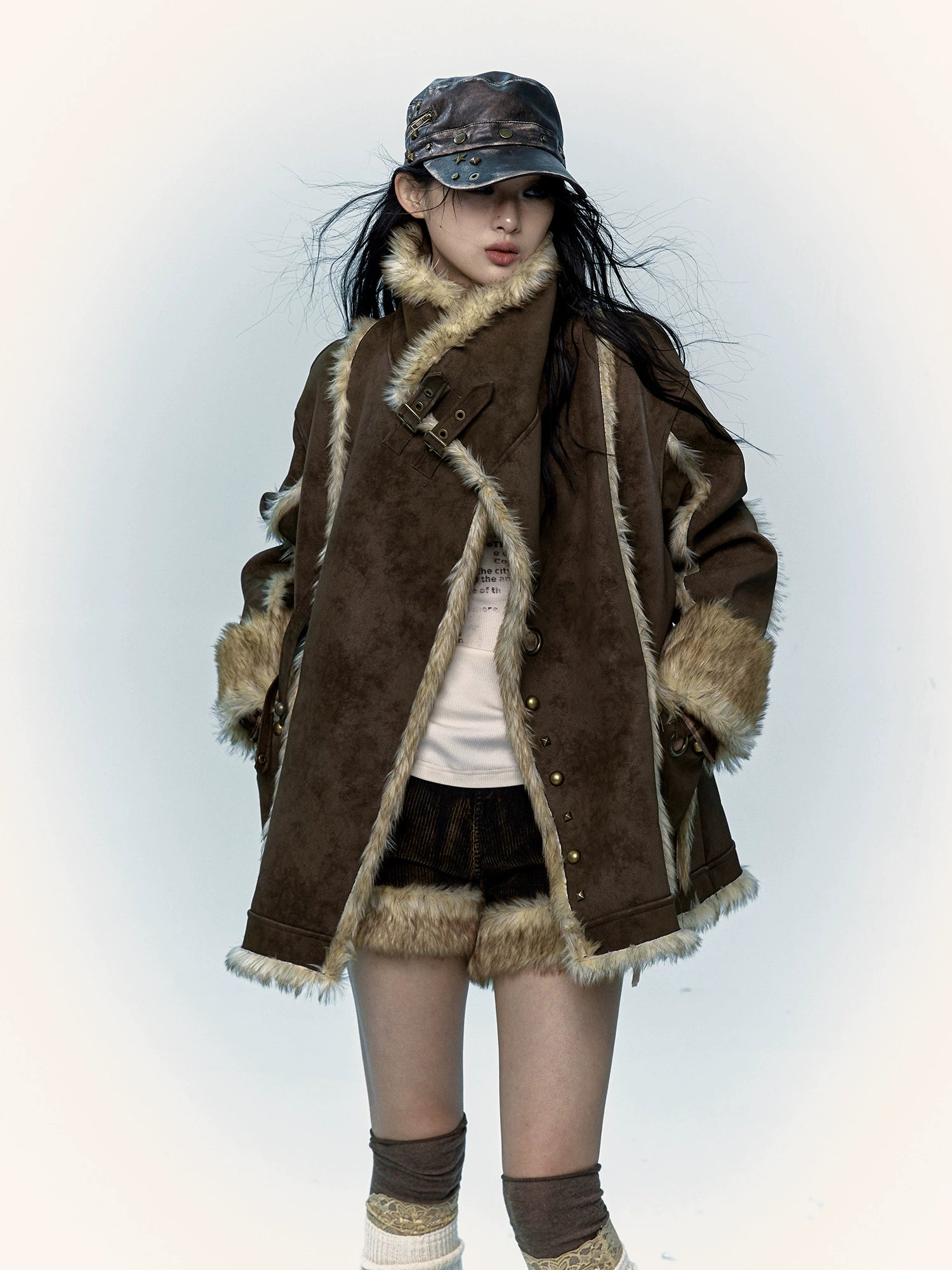 loose fur jacket