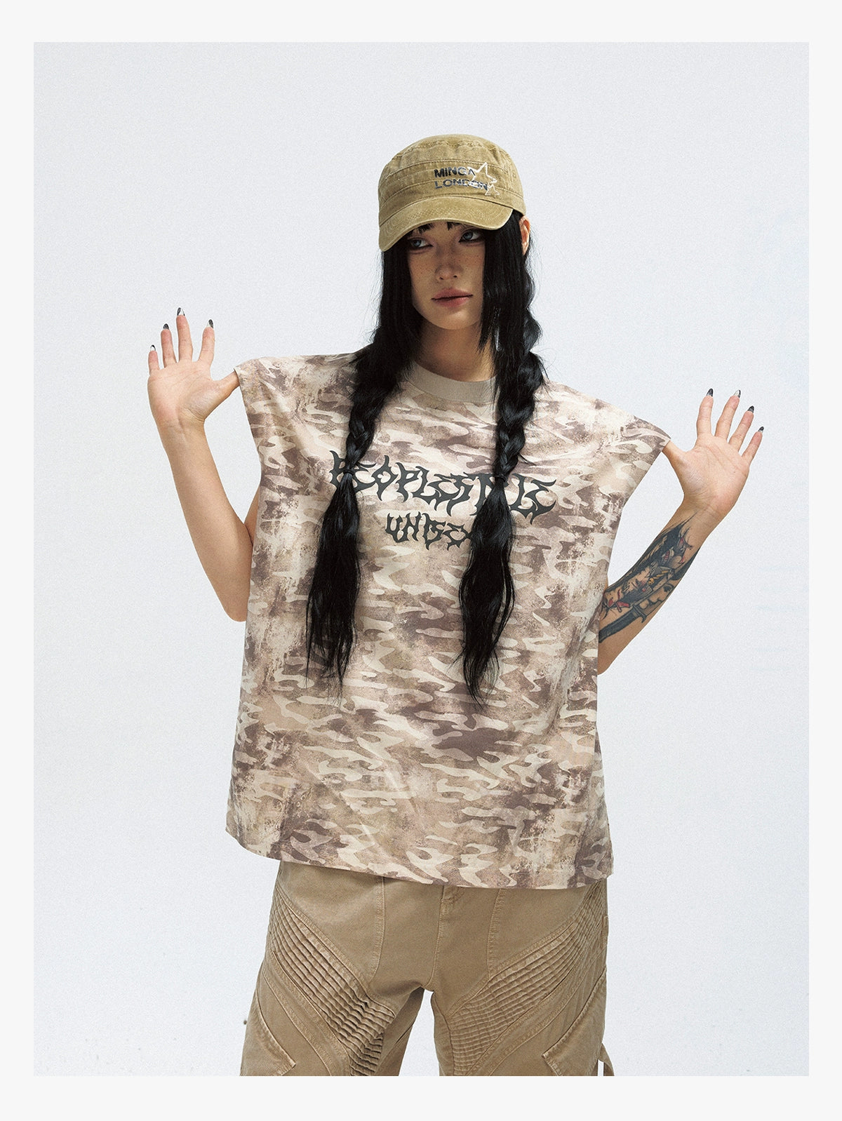 camouflage logo no sleeve