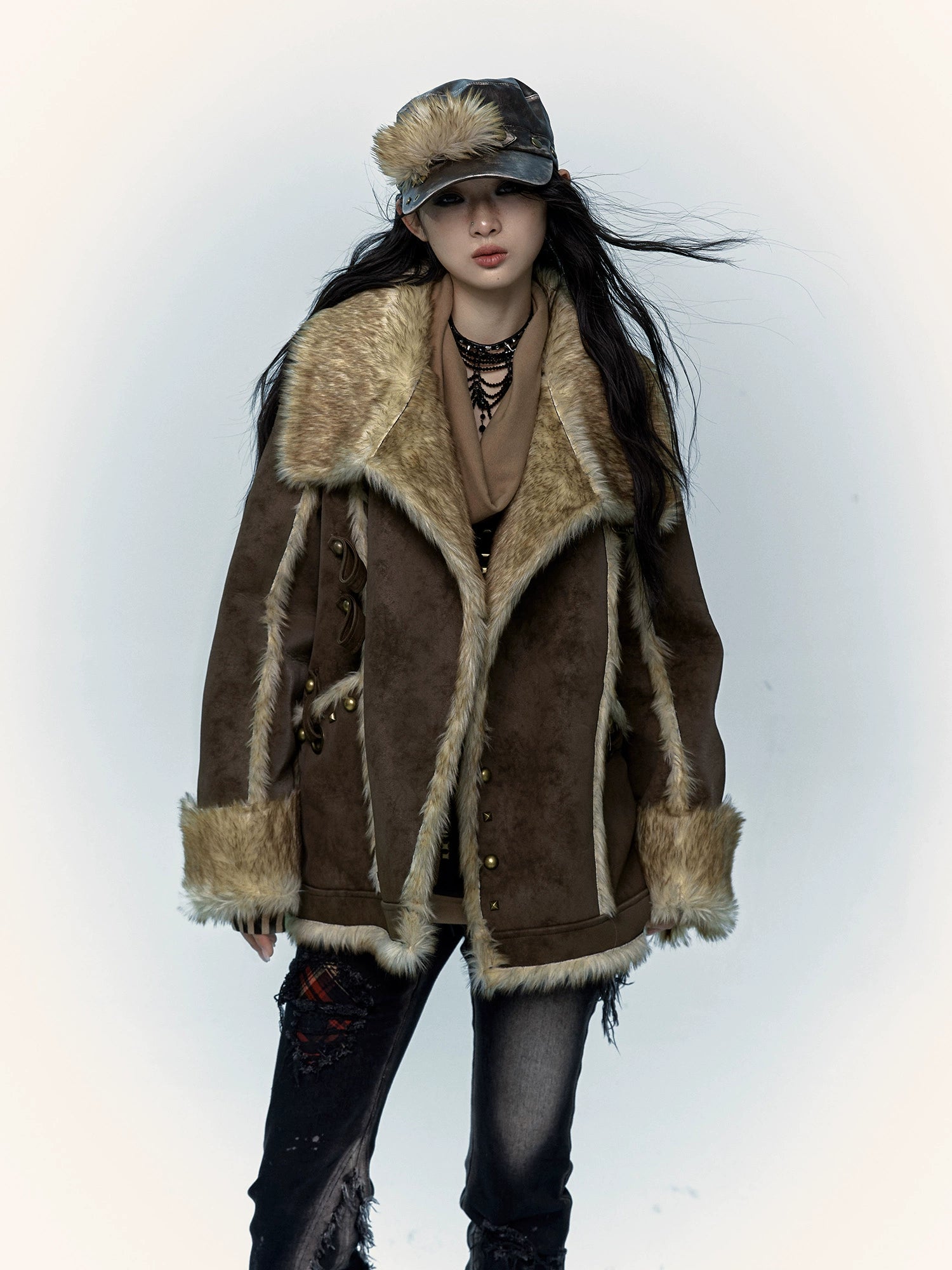 loose fur jacket