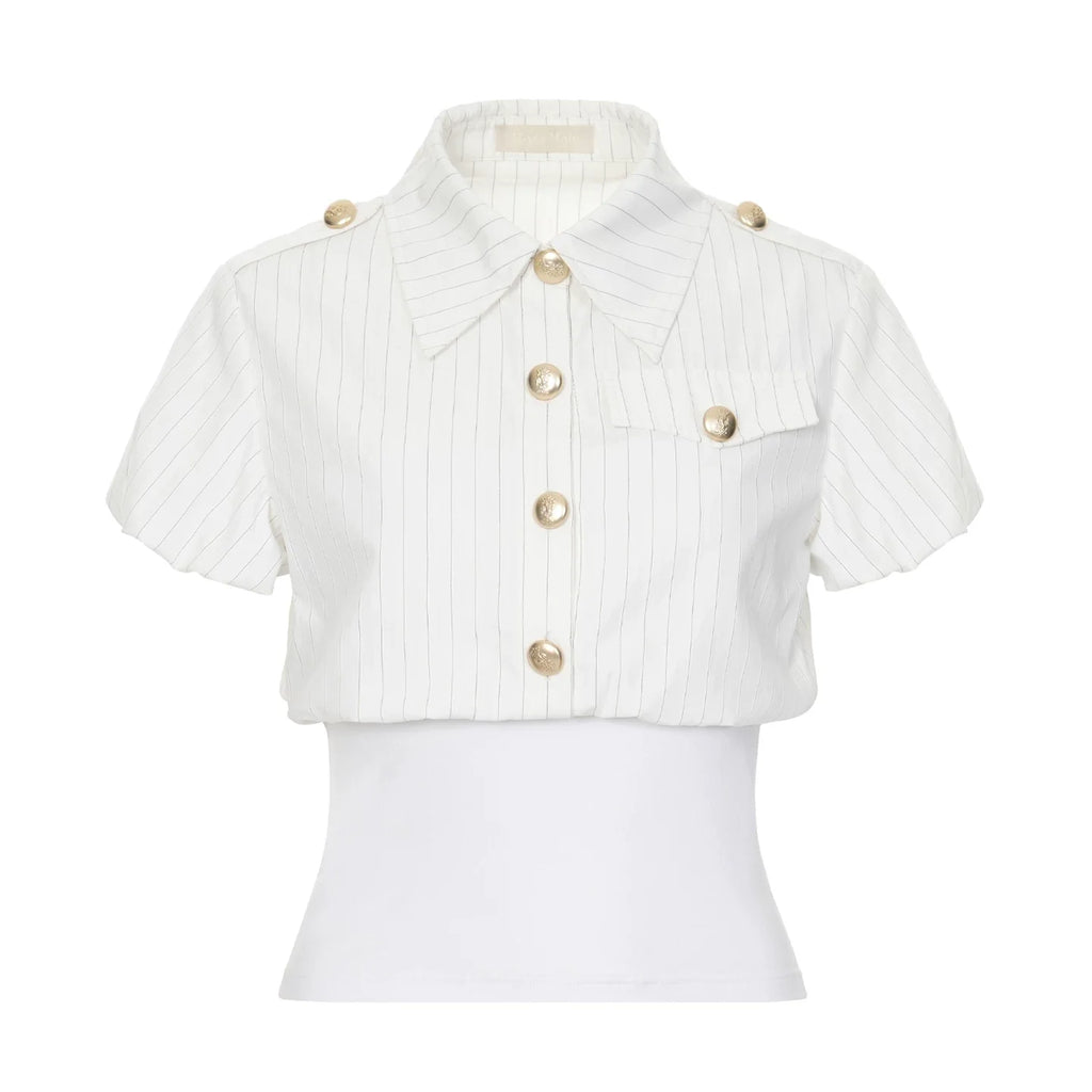classic stripe short shirt10020
