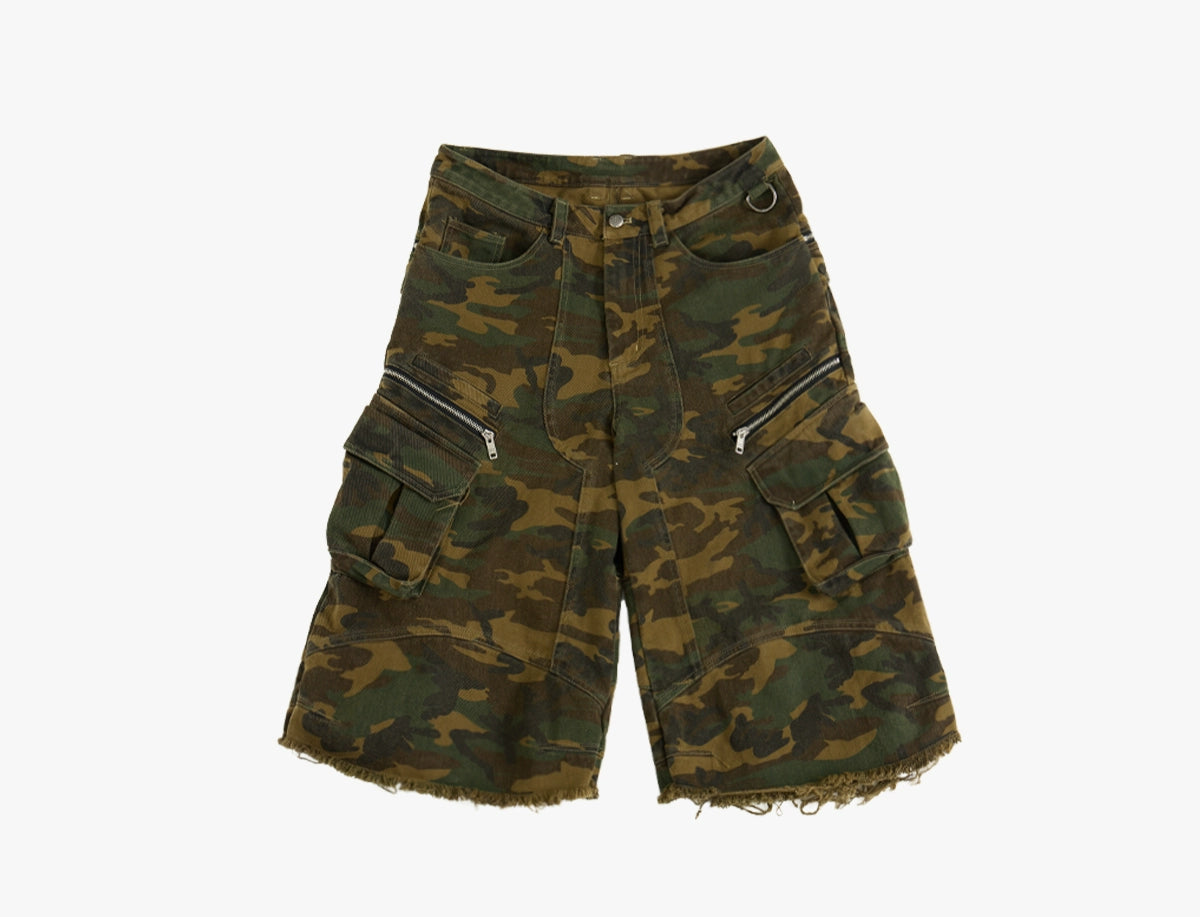 pantalones de camuflaje de siete largos