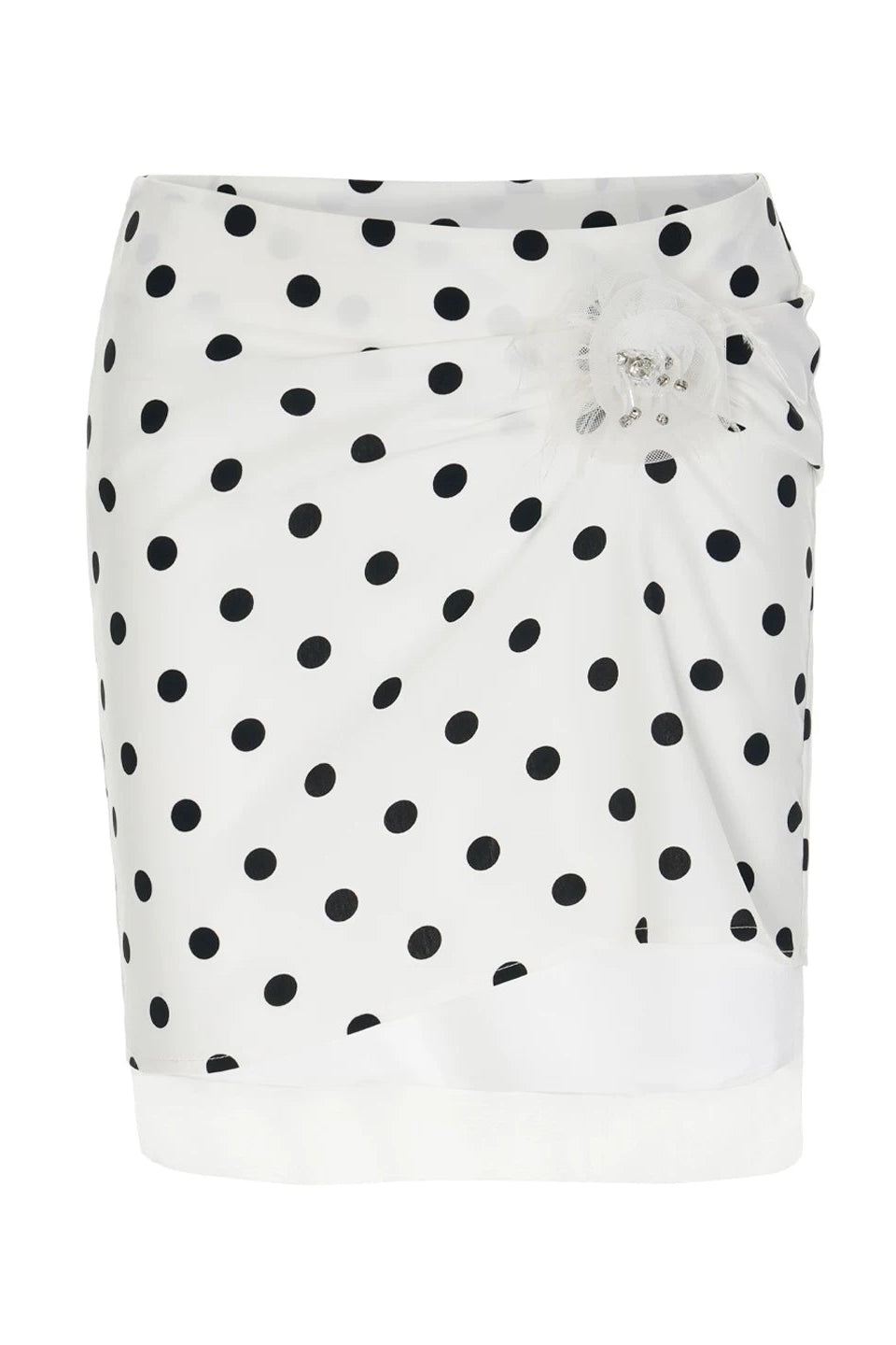 draped polka skirt