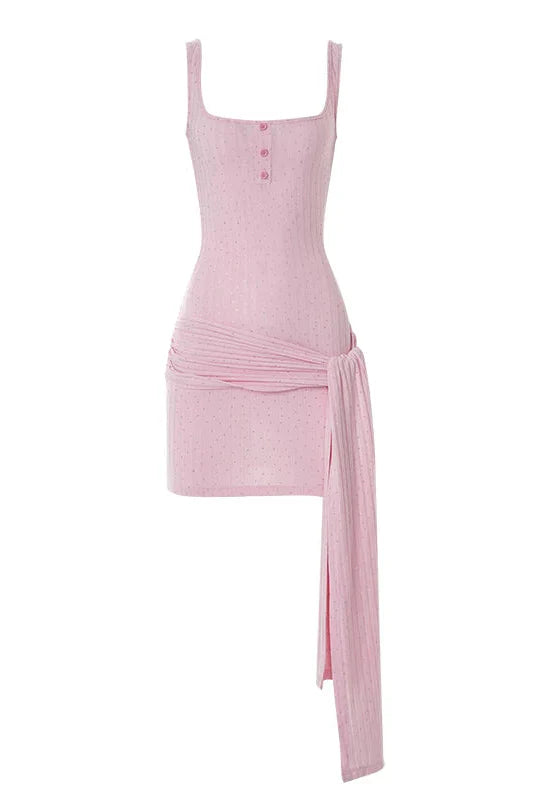cotton candy ribbed mini dress 10026