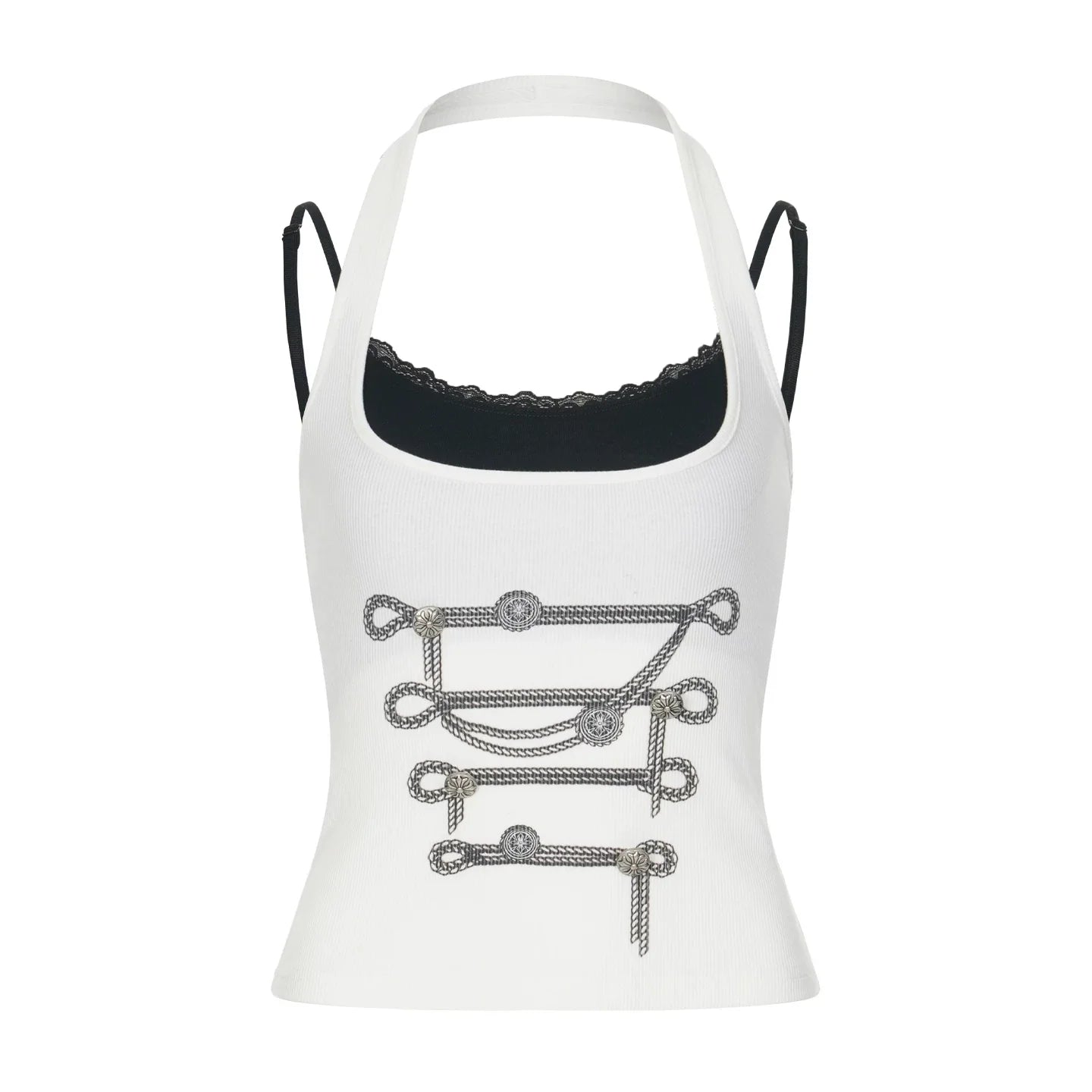 twisted cord print camisole10006