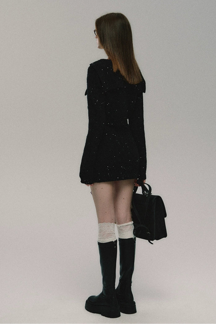 black tweed skirt