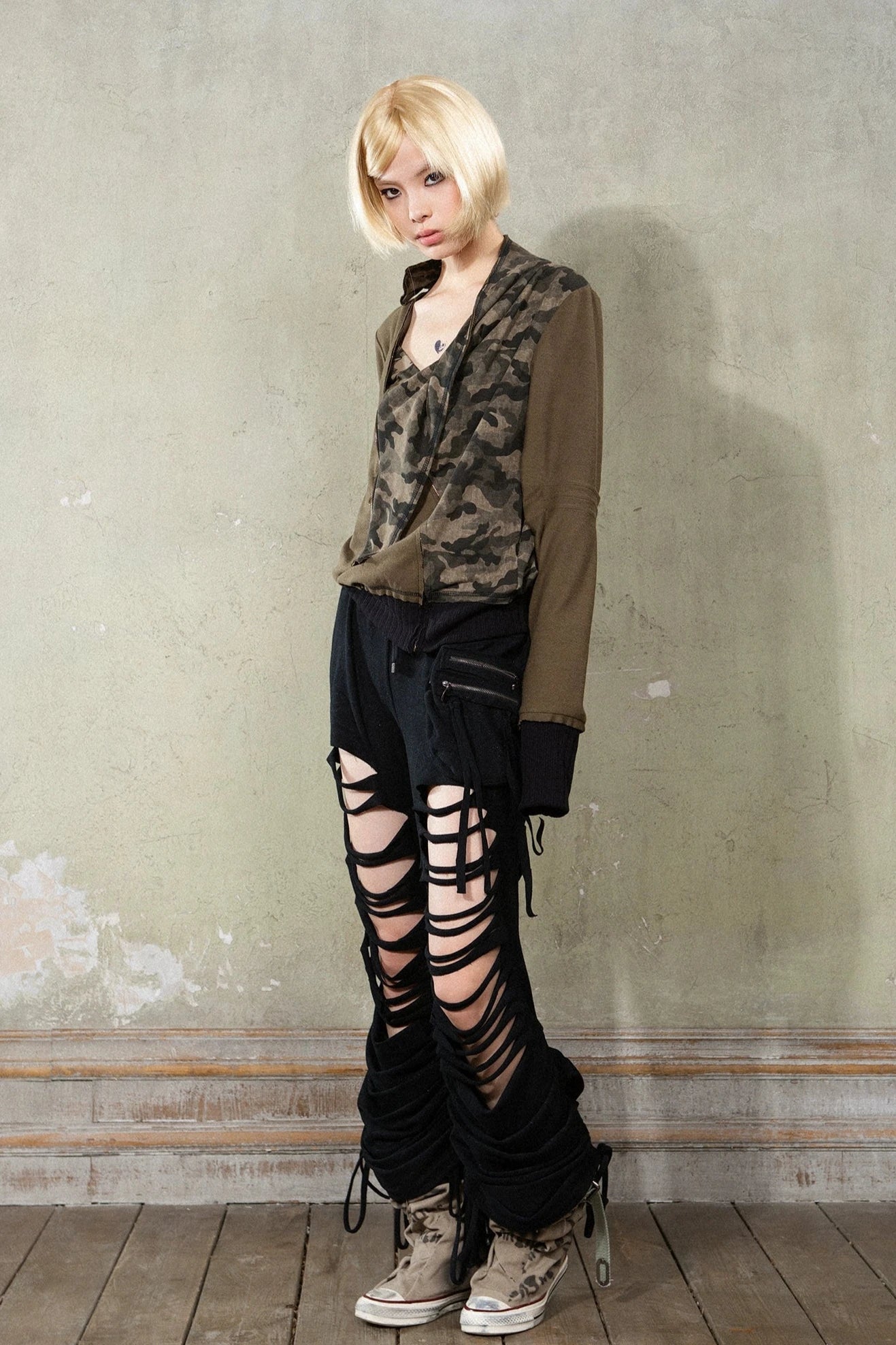 asymmetry camouflage tops