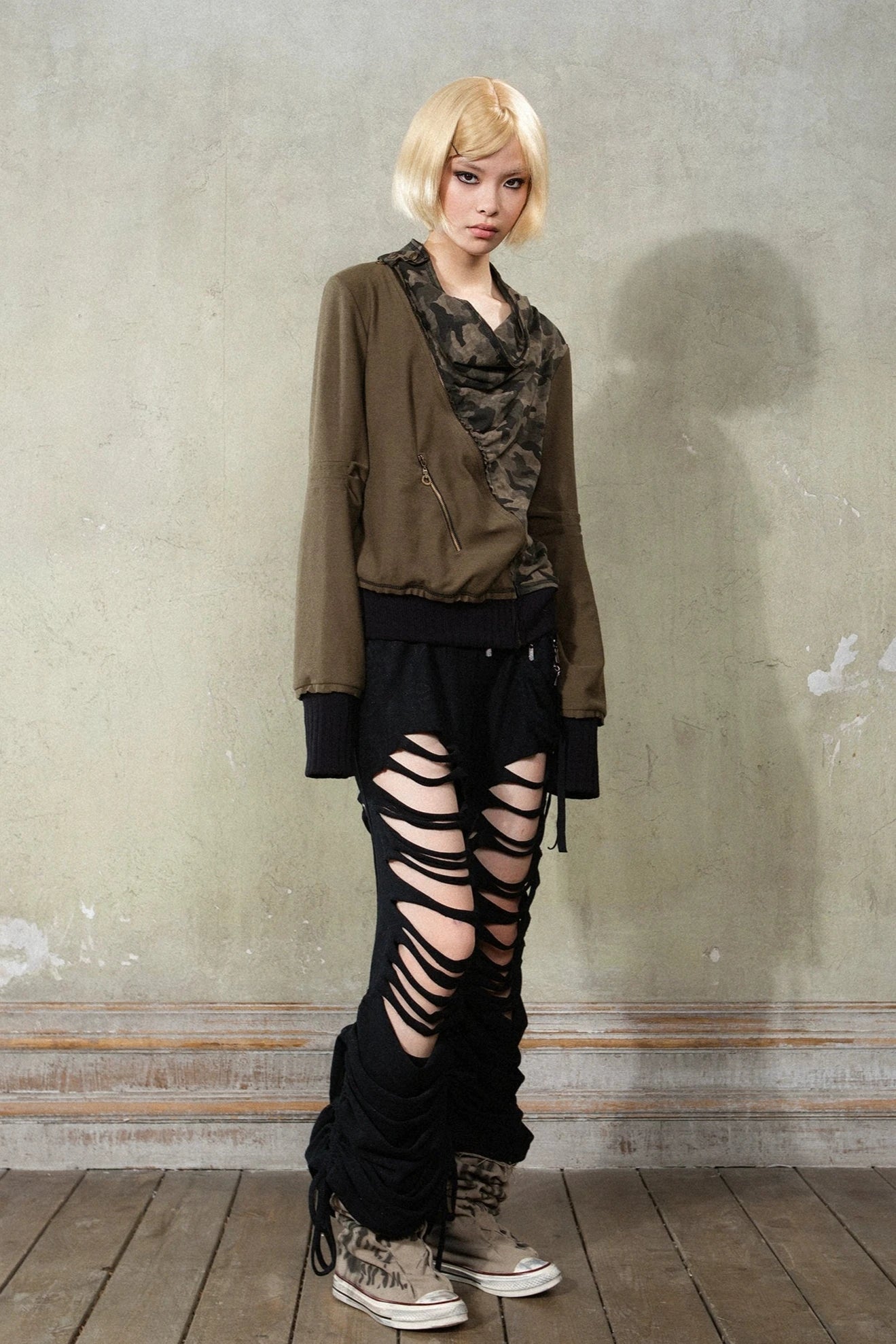 asymmetry camouflage tops