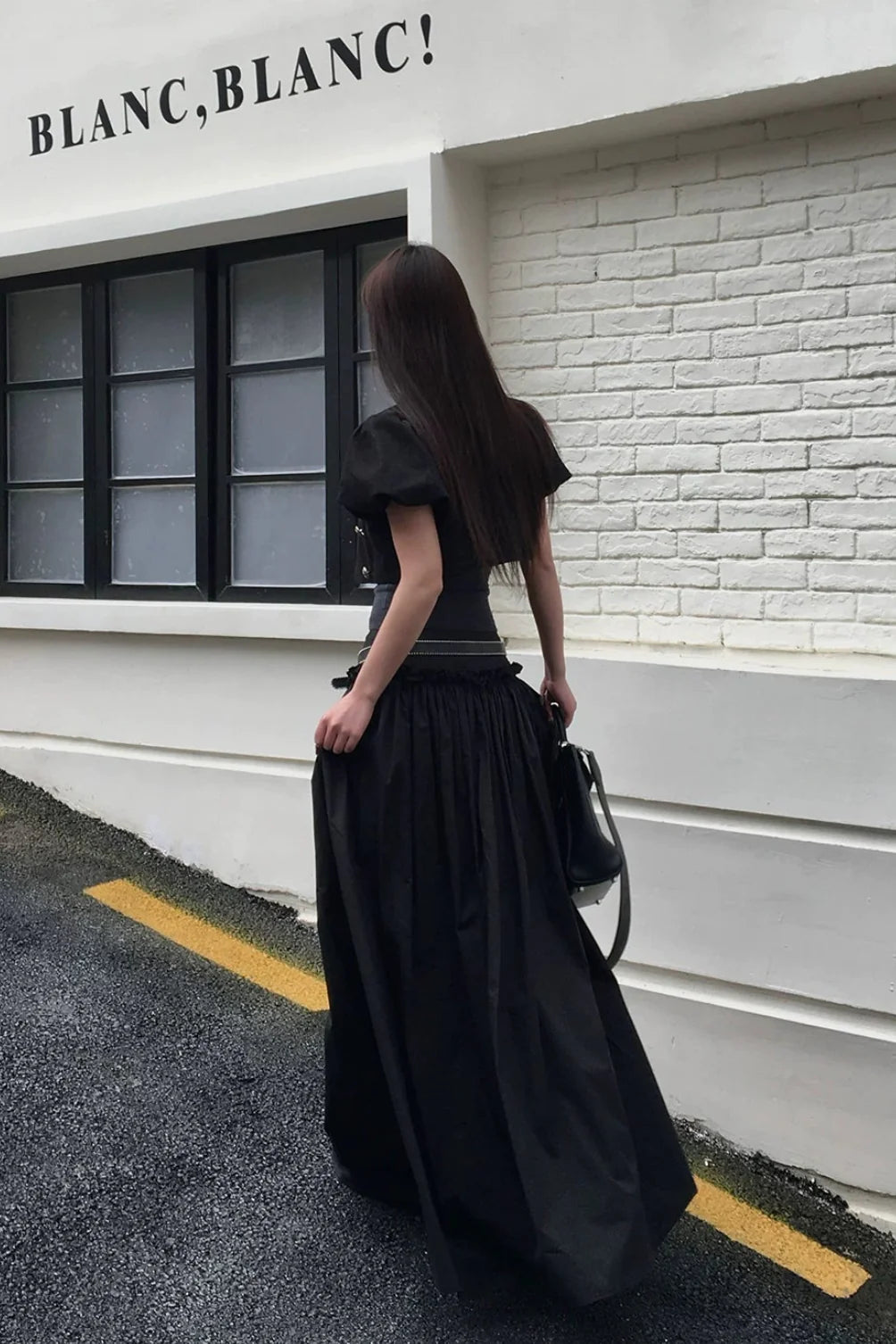 military puff sleeve top10023