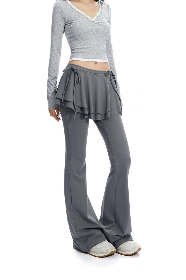 Balletcore flared skirt pants