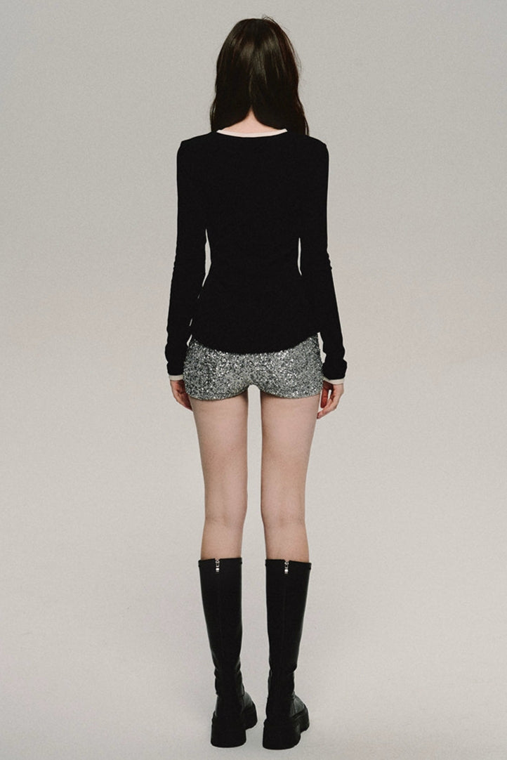 bicolor slim tops