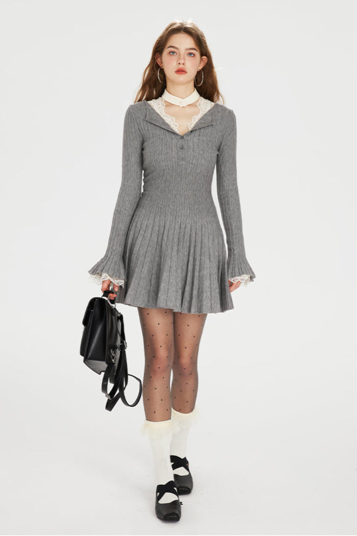 gray sweater dress