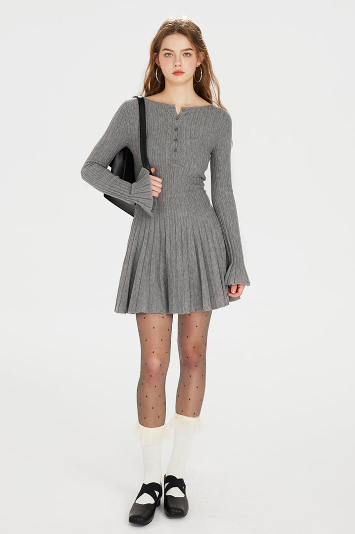 gray sweater dress