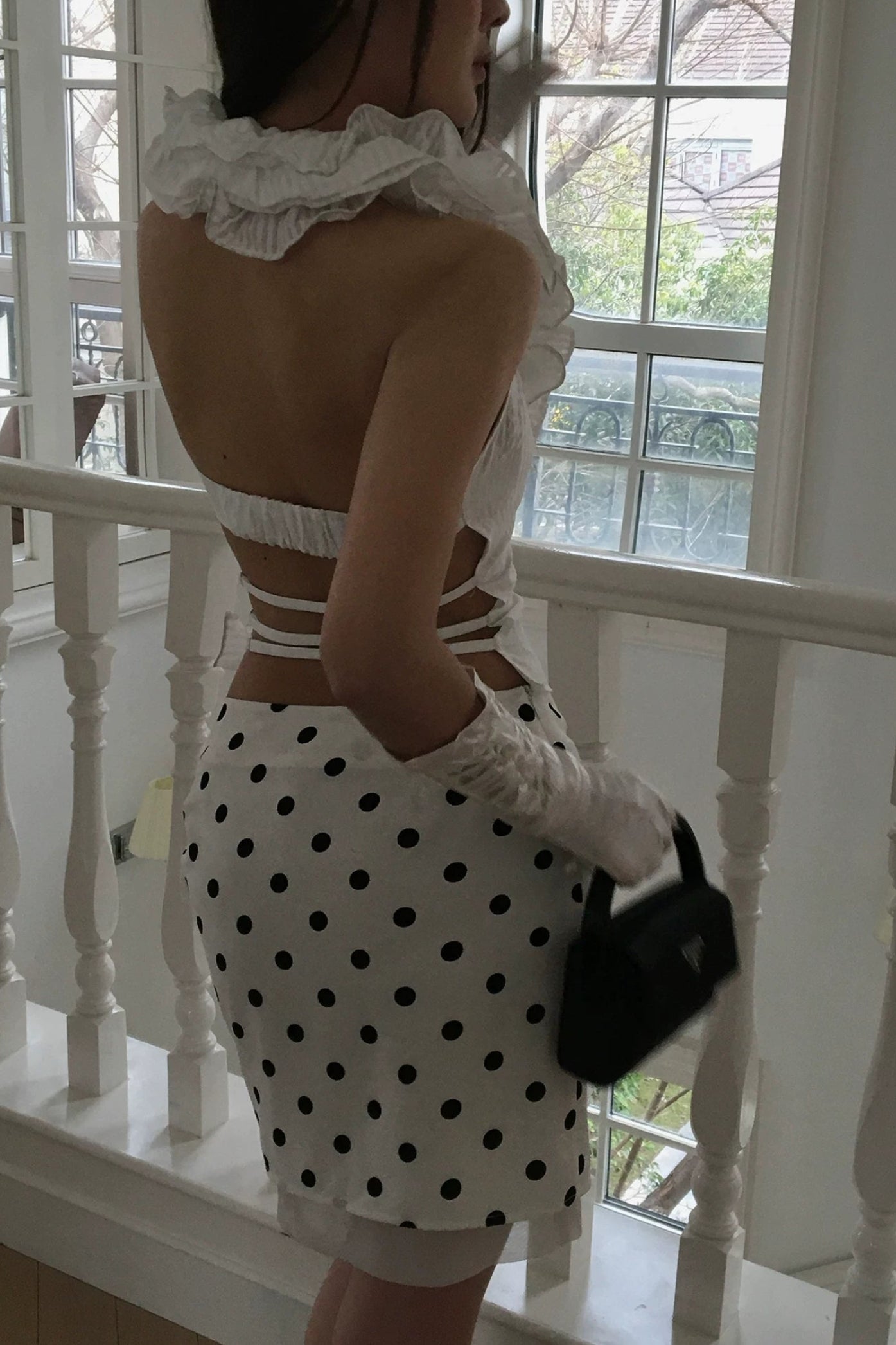 cloud ruffle halter