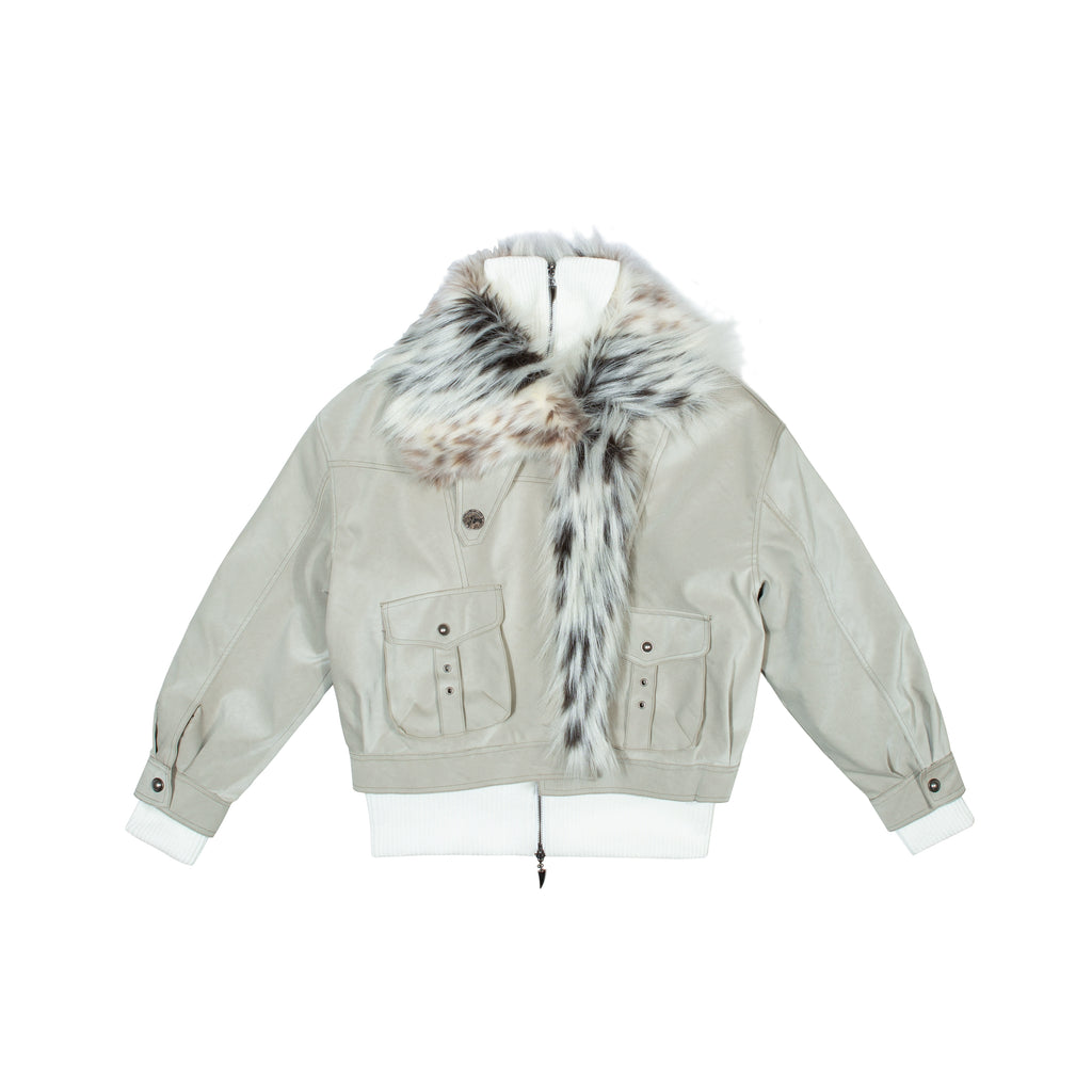 rock fur leather jacket