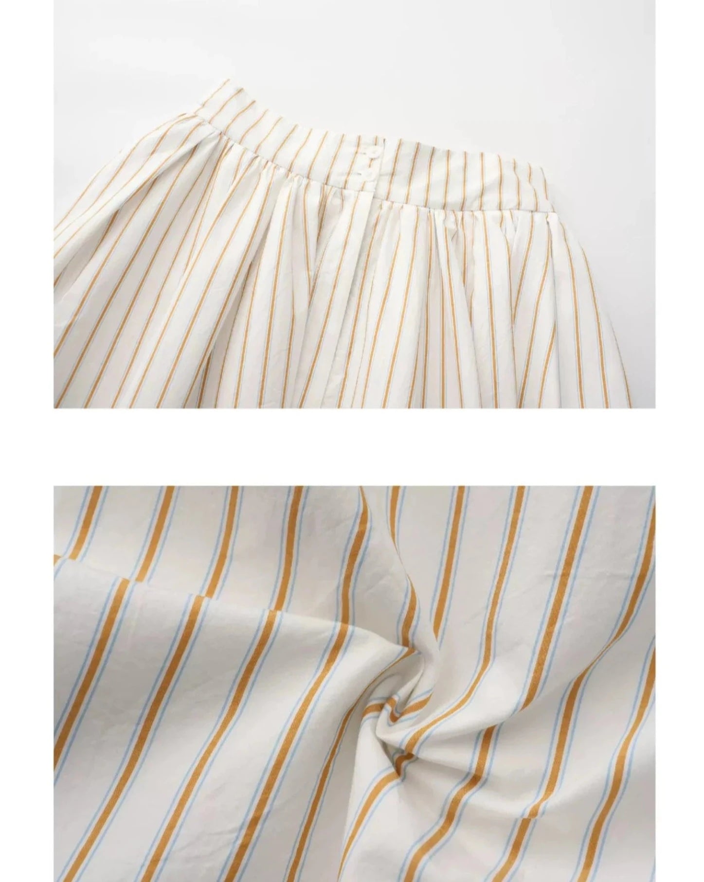 striped puffy half skirt