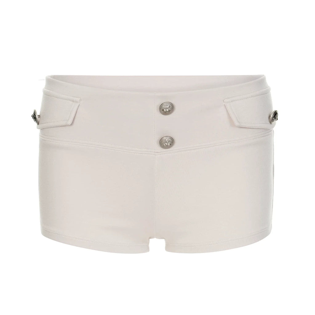 silver button napoleon short pants10028