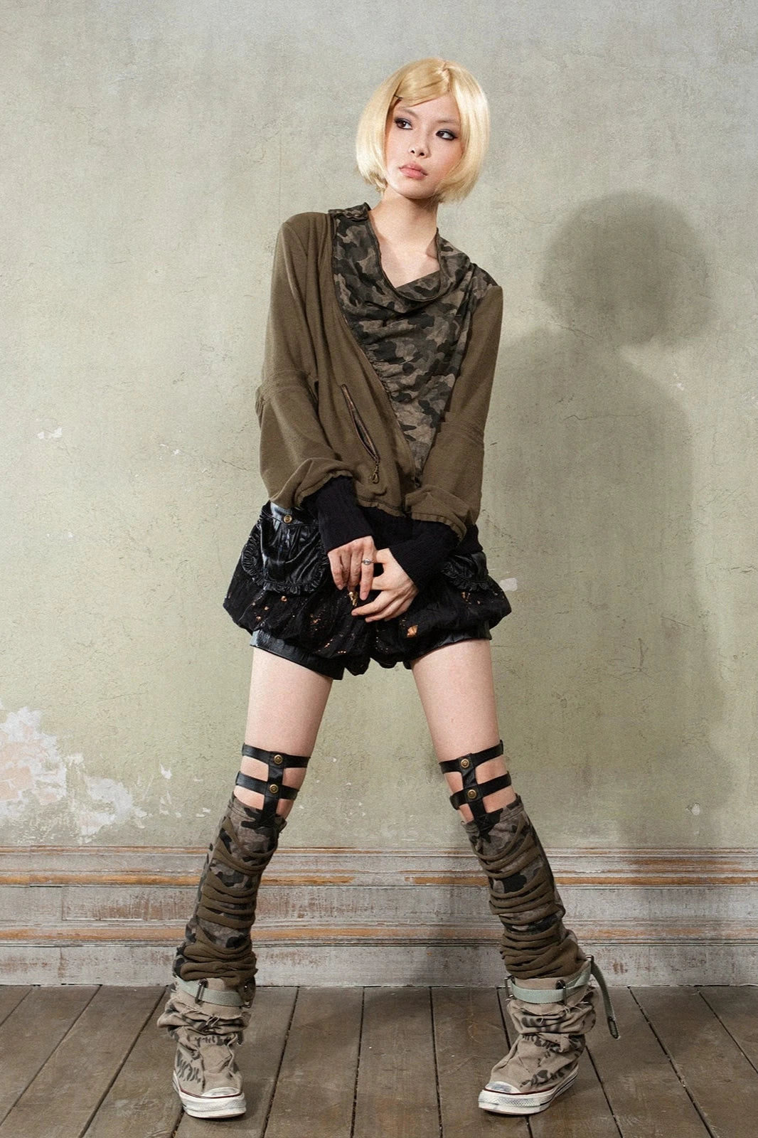 asymmetry camouflage tops