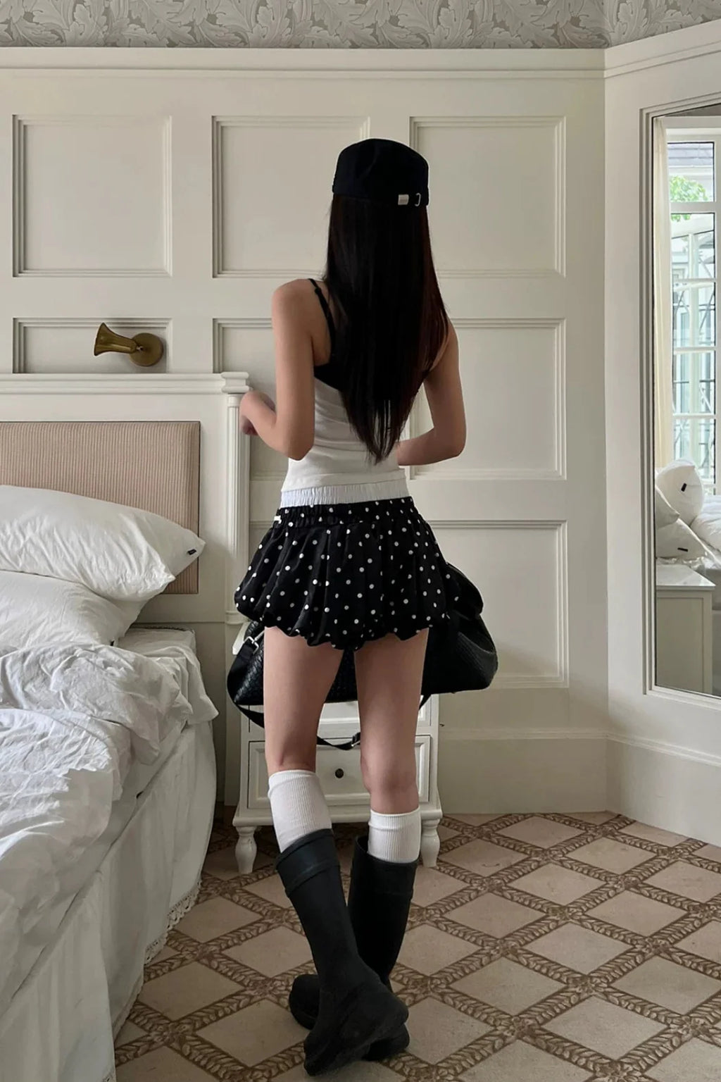 polka dot bubble shorts10005