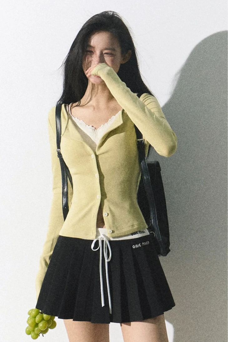 patchwork new pleats skirt