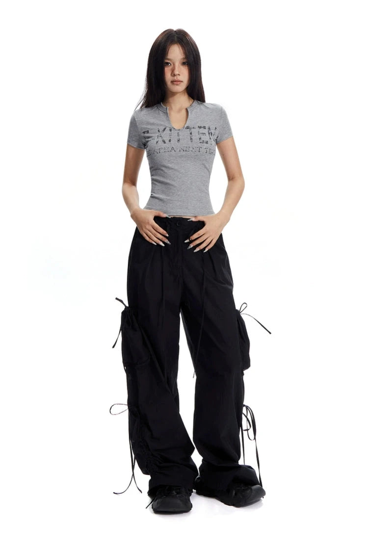 low-rise cargo pants