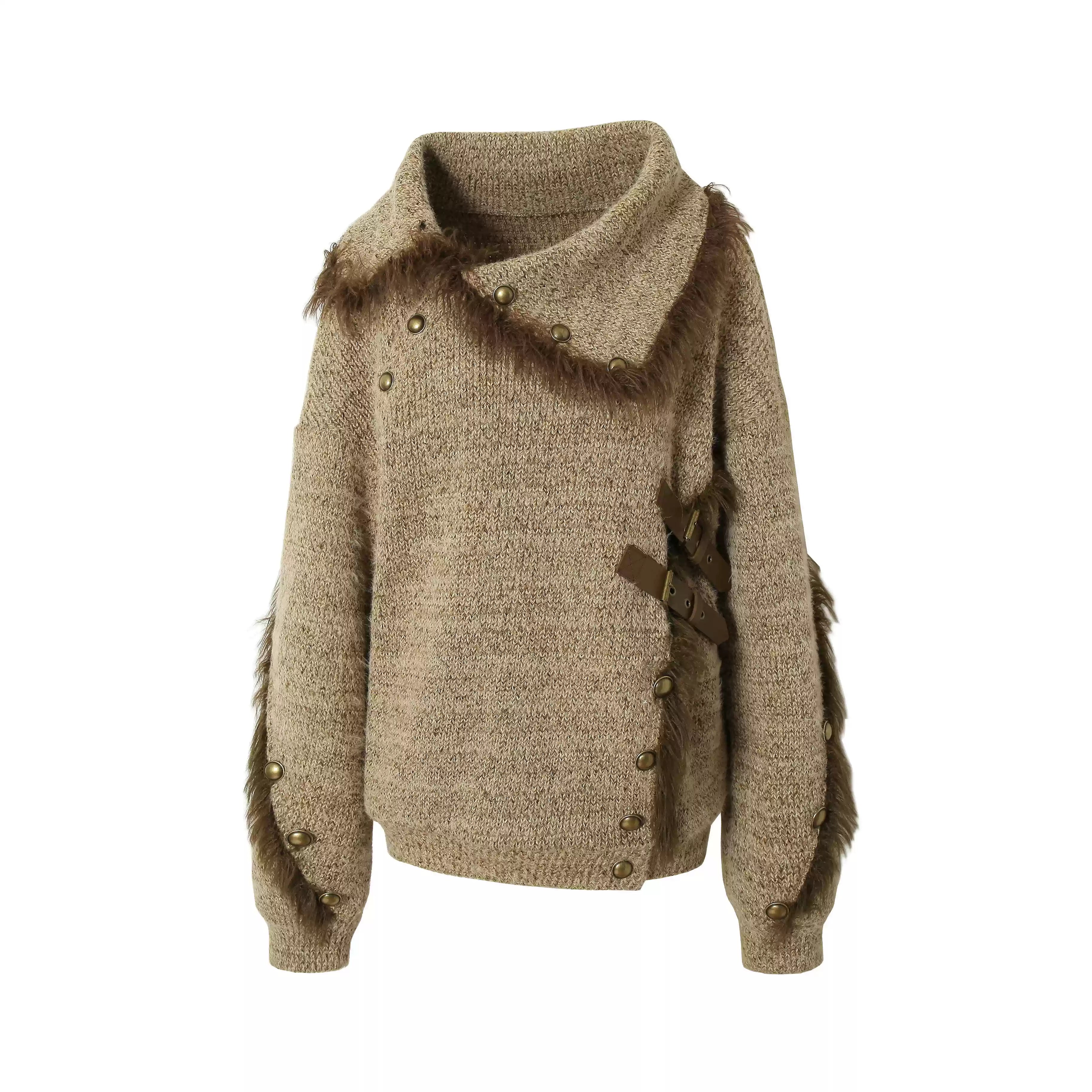 Brown loose knit