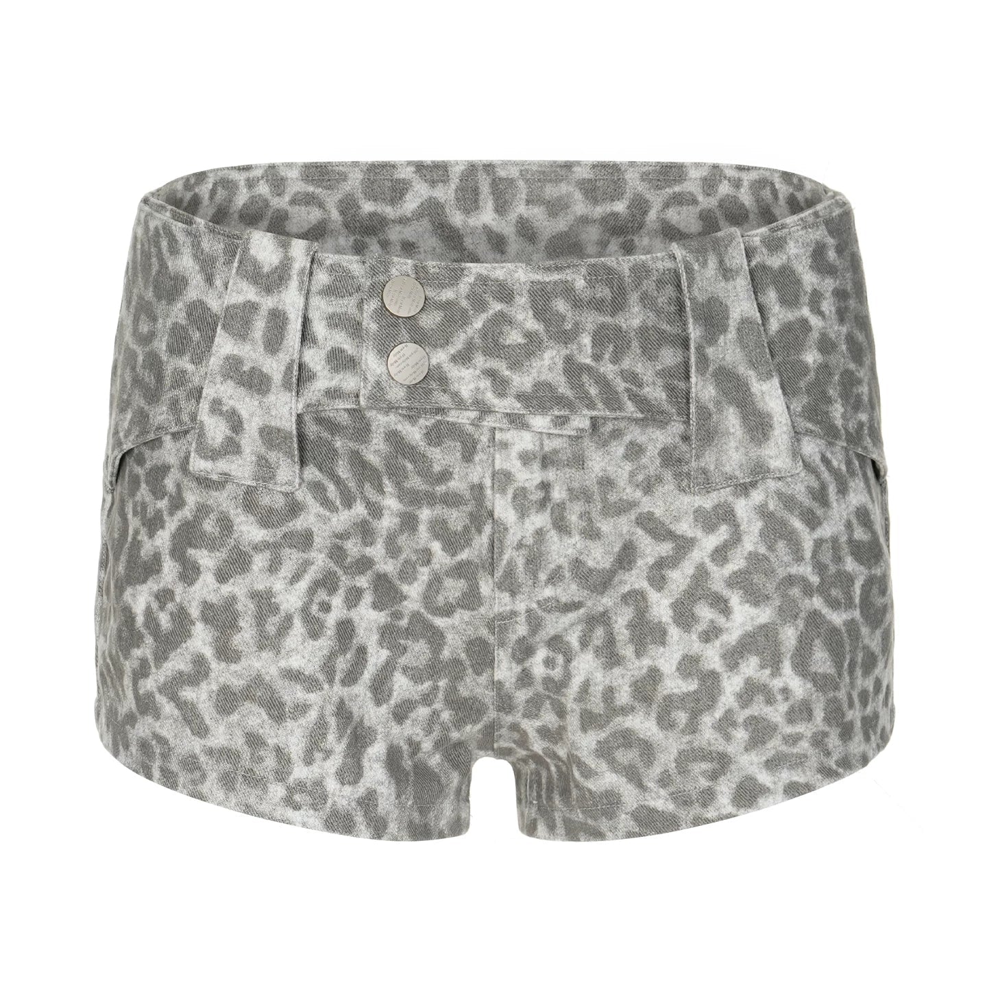 double button leopard shorts10013