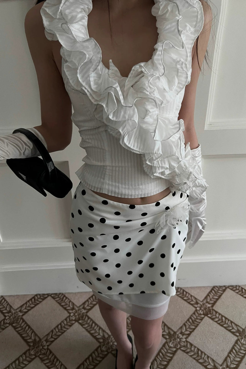 cloud ruffle halter