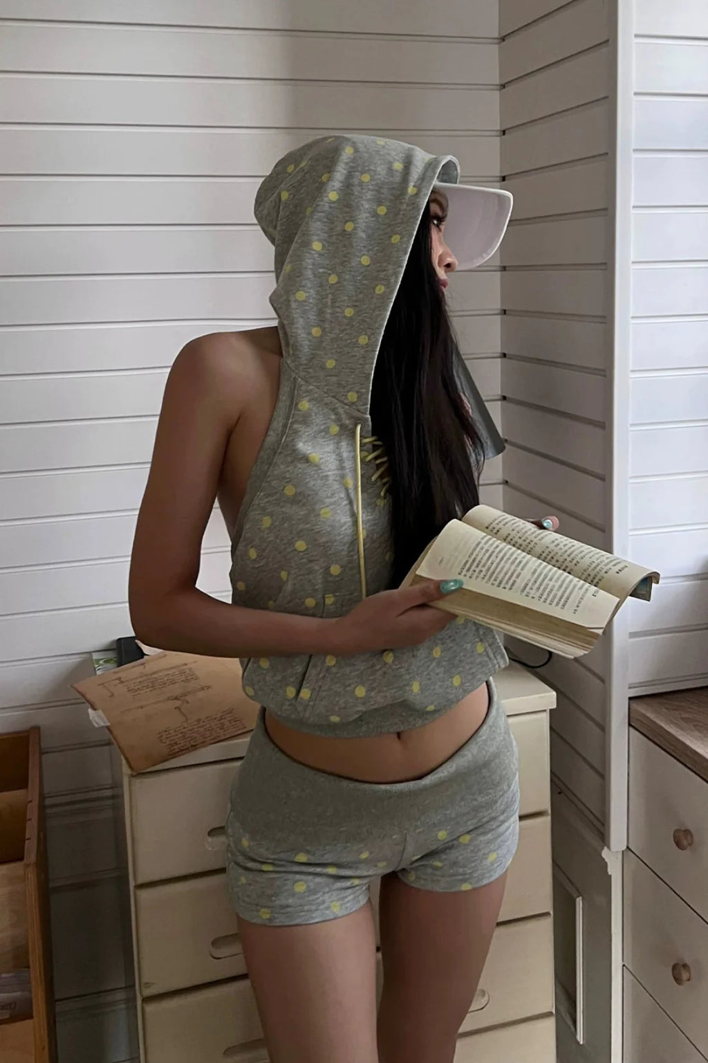 dot sweat hot pants10018