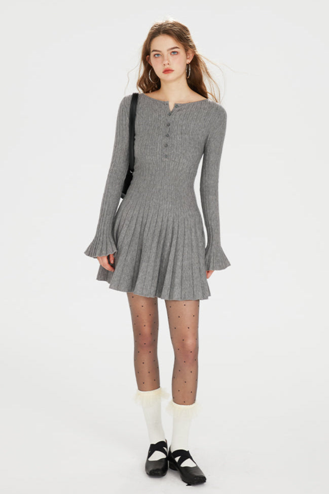 gray sweater dress